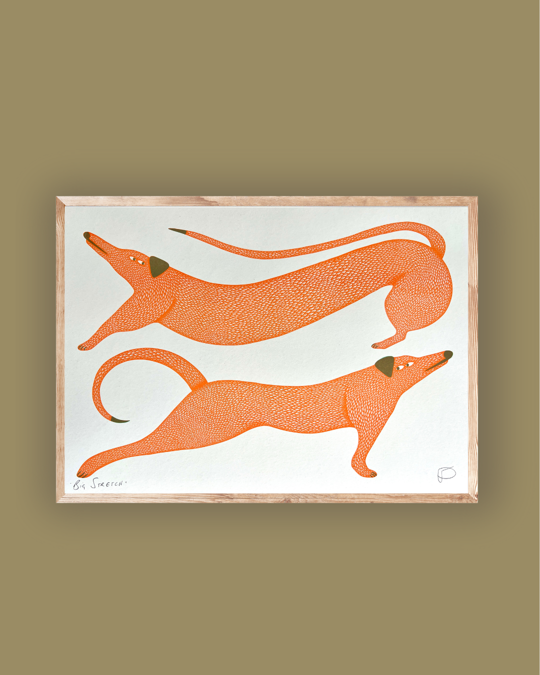 'Big Stretch' - A3 Riso Print - by Strangford