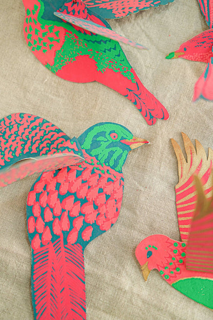 East End Press - UK/EU: Party Birds Paper Ornaments