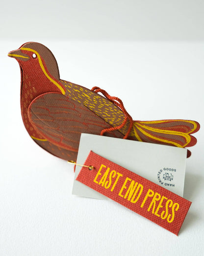 East End Press - UK/EU: Robin Screen-Printed Board Decoration