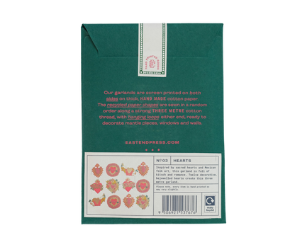 Hearts Sewn Garland - by East End Press