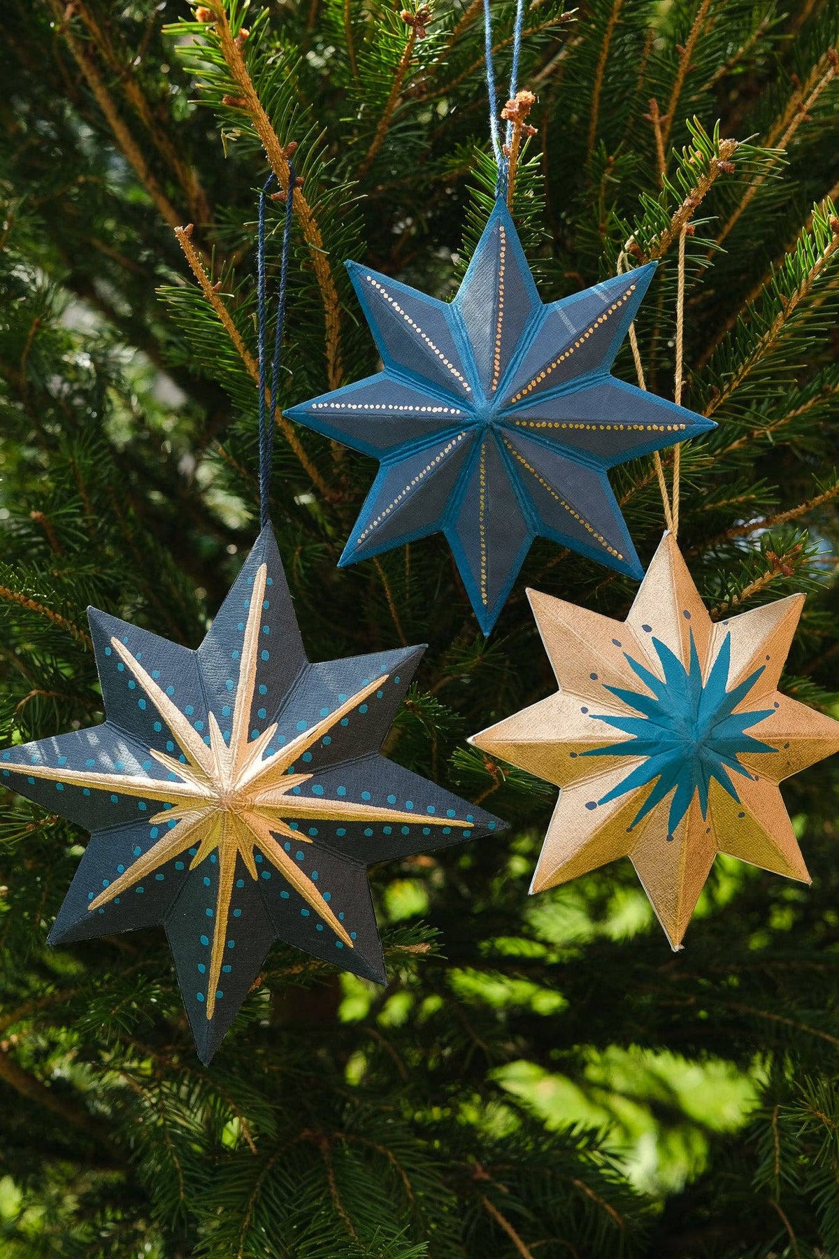 East End Press - UK/EU: Twinkling Star Screen-Printed Board Decoration