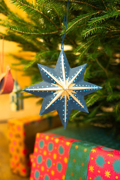 East End Press - UK/EU: Twinkling Star Screen-Printed Board Decoration