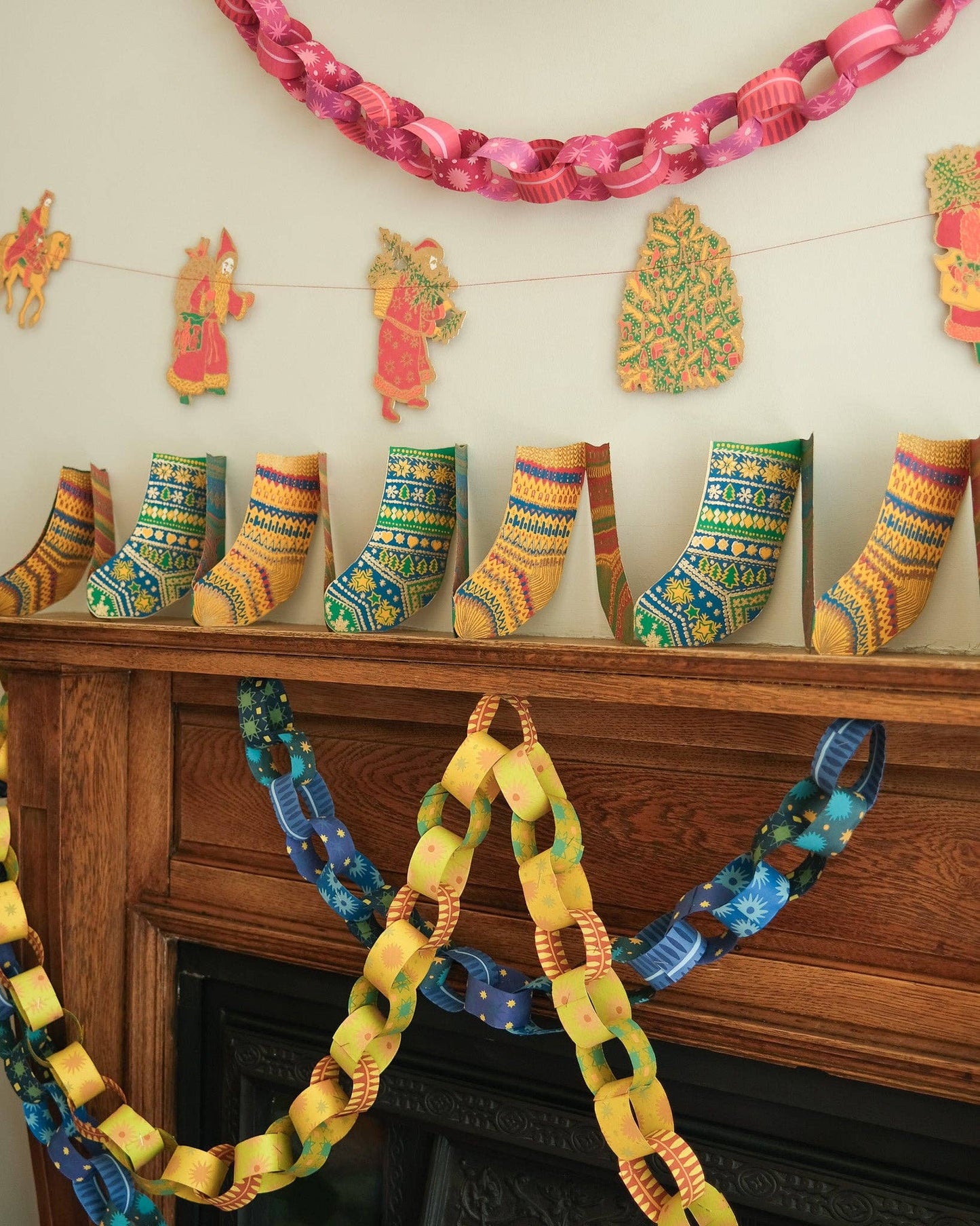 Blue and Yellow Paper Chain Kit - by East End Press