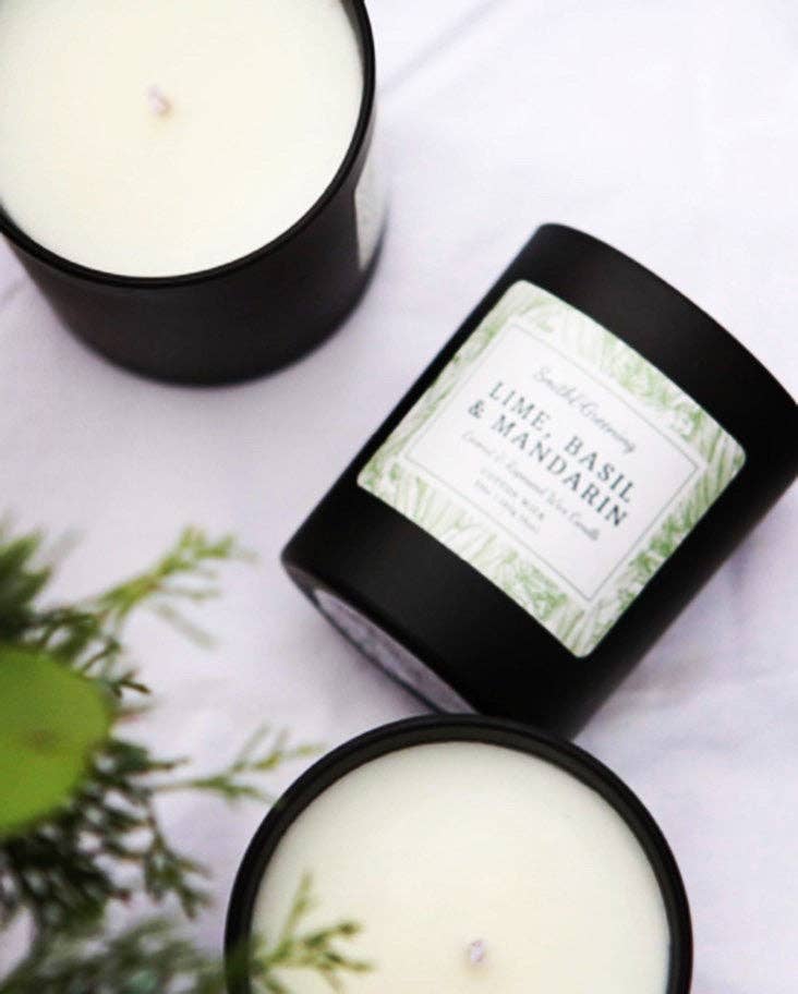 Lime, Basil & Mandarin Candle: Large - by Smith & Greening
