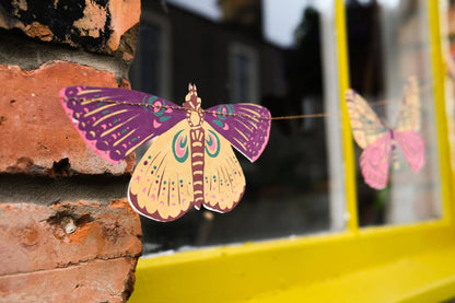 Colourful Butterflies Sewn Garland - by East End Press