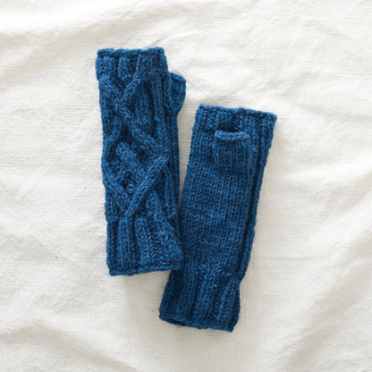 AURA QUE - RAJA Cable Knit Wool Lined Wristwarmer Gloves