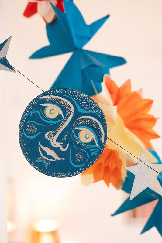 Man on the Moon Sewn Garland - by East End Press