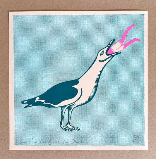 Some Gulls Are Bigger Than Others - Print - by Strangford