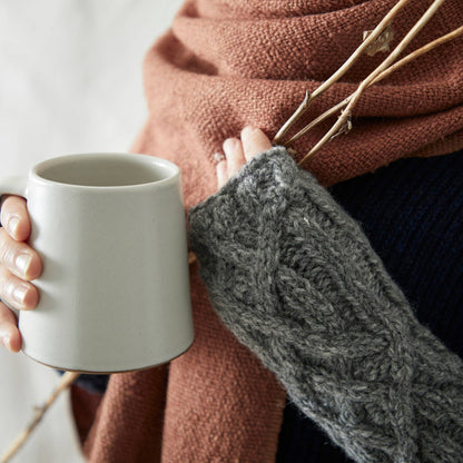AURA QUE - RAJA Cable Knit Wool Lined Wristwarmer Gloves