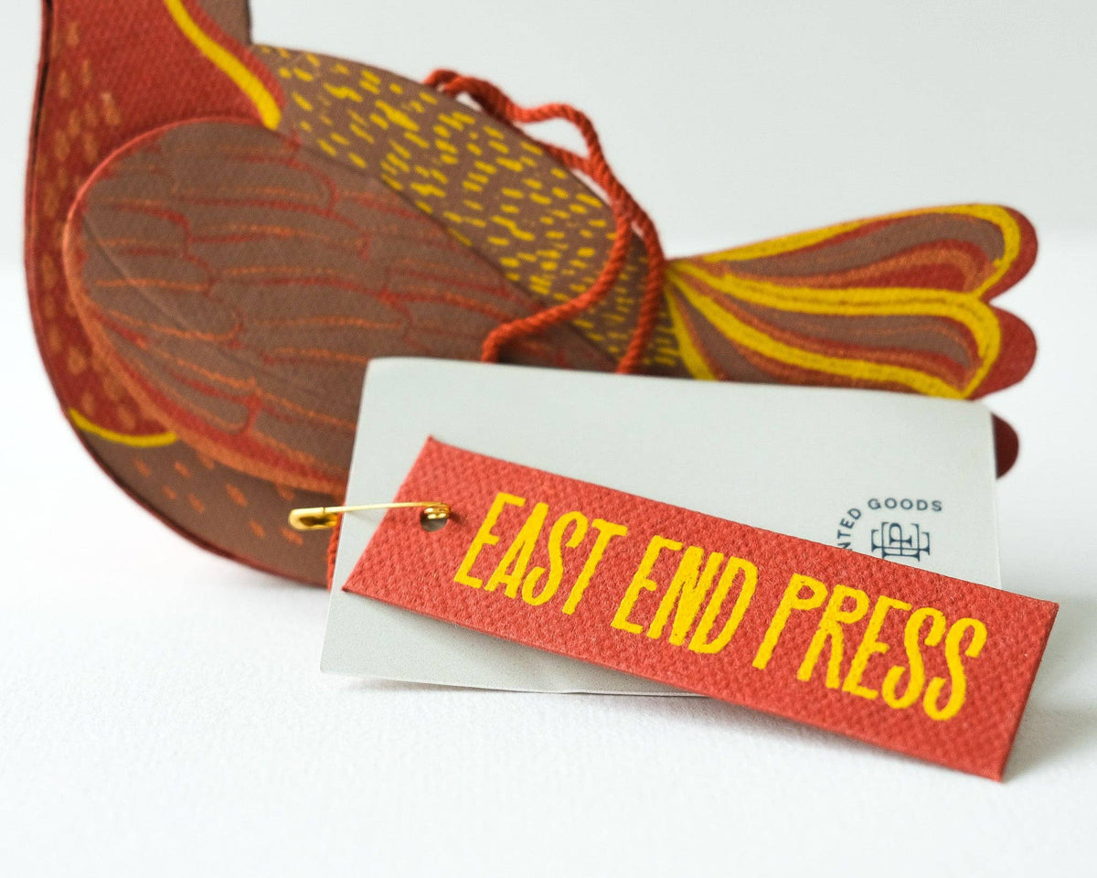 East End Press - UK/EU: Robin Screen-Printed Board Decoration