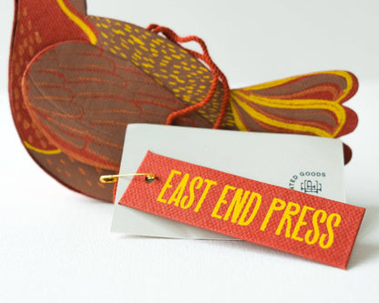 East End Press - UK/EU: Robin Screen-Printed Board Decoration