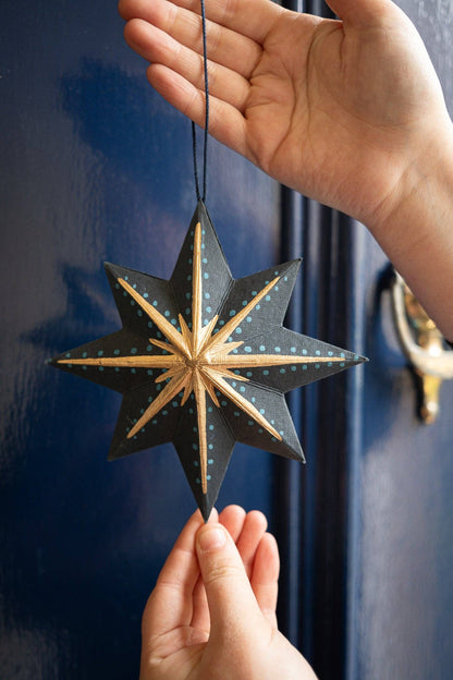 East End Press - UK/EU: Twinkling Star Screen-Printed Board Decoration