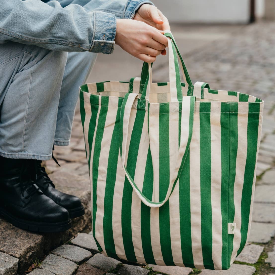 Organic Cotton Tote - Stripes - by OMOM