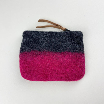 AURA QUE - LILA Two Tone Felt Purse