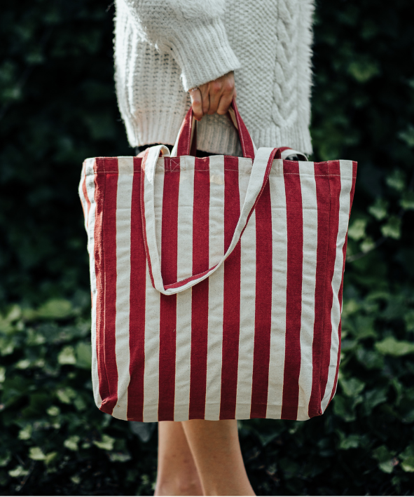 Organic Cotton Tote - Stripes - by OMOM