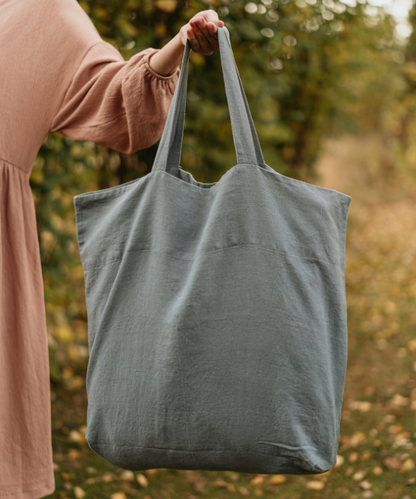 Large Linen Tote Bag - by OMOM