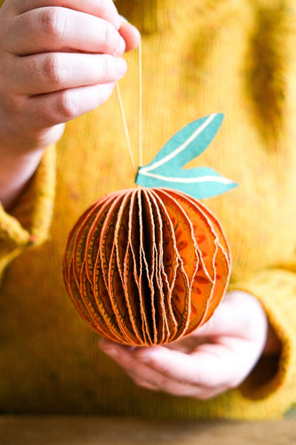 East End Press - UK/EU: Orange Honeycomb Ornament