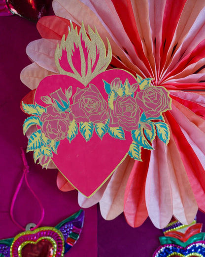 Flaming Heart Greeting Card - by East End Press