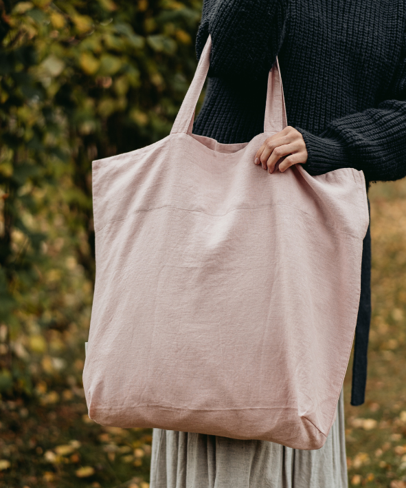Large Linen Tote Bag - by OMOM
