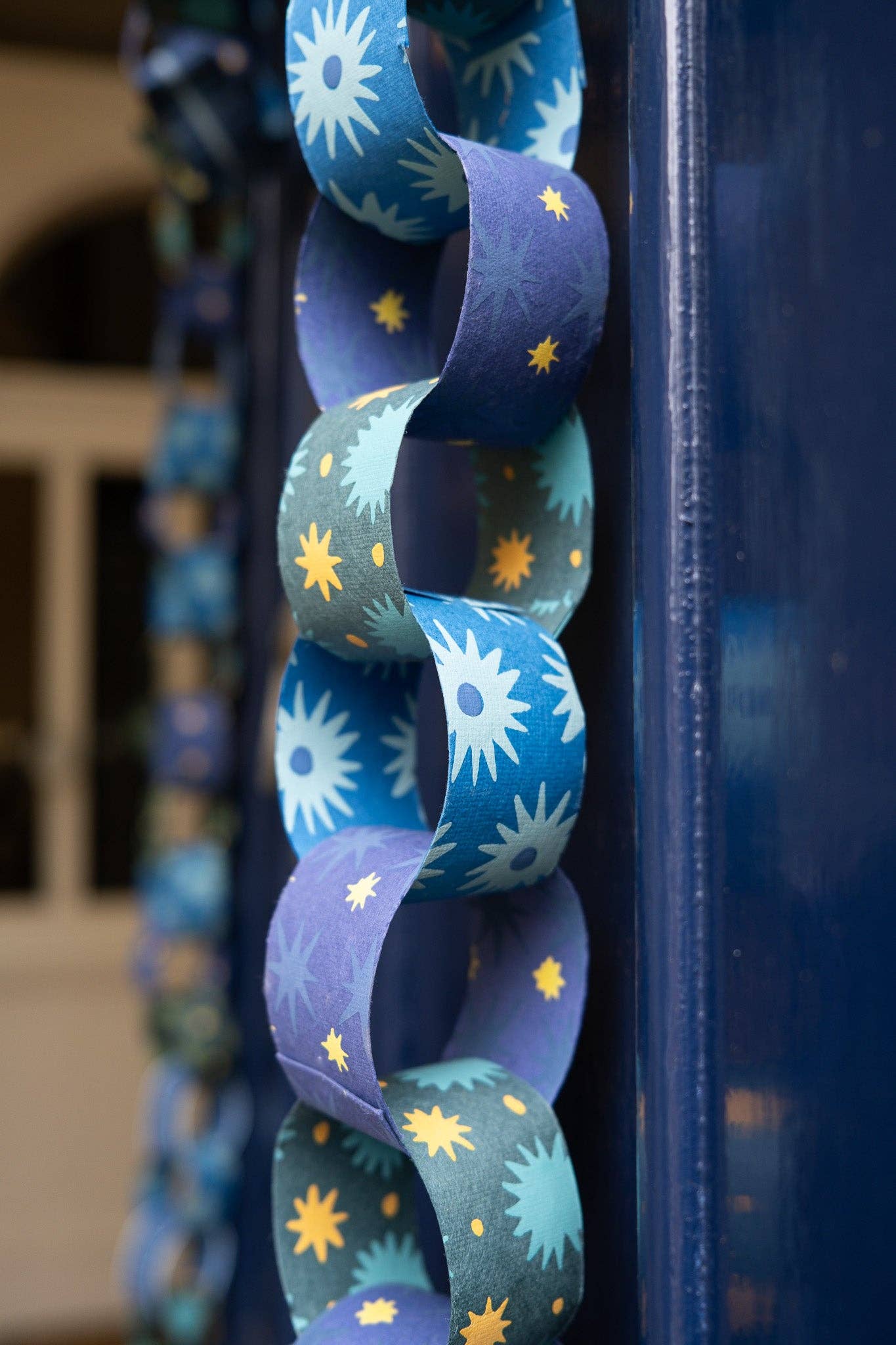 Blue and Yellow Paper Chain Kit - by East End Press