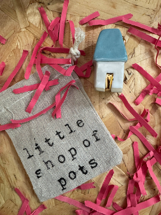 Little Shop of Pots - Mini house (blue)