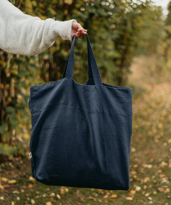 Large Linen Tote Bag - by OMOM