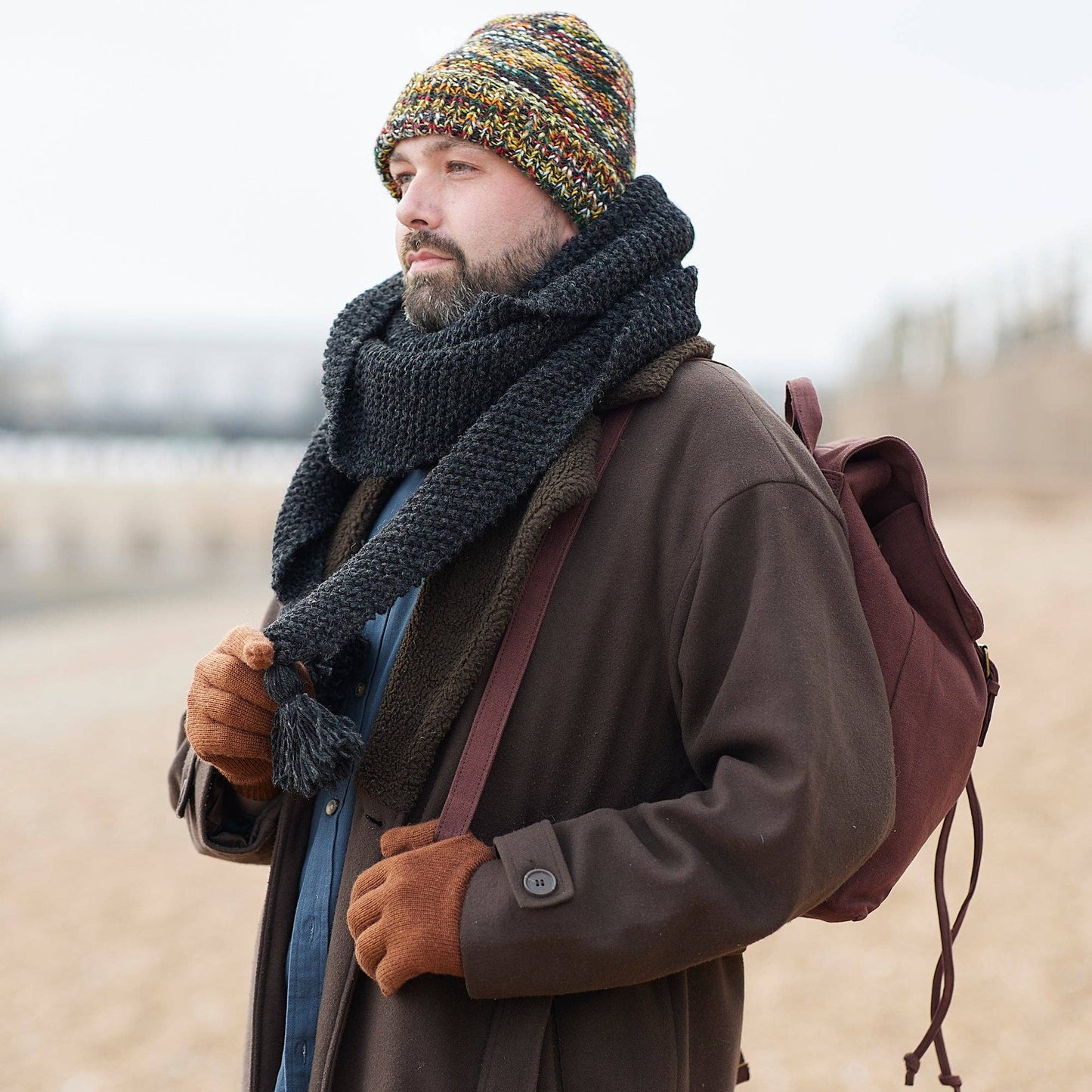 AURA QUE - LAKSHYA Unisex Vegan Canvas Backpack