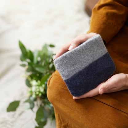 AURA QUE - LILA Two Tone Felt Purse