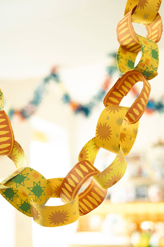 Yellow and Green Paper Chain Kit - by East End Press