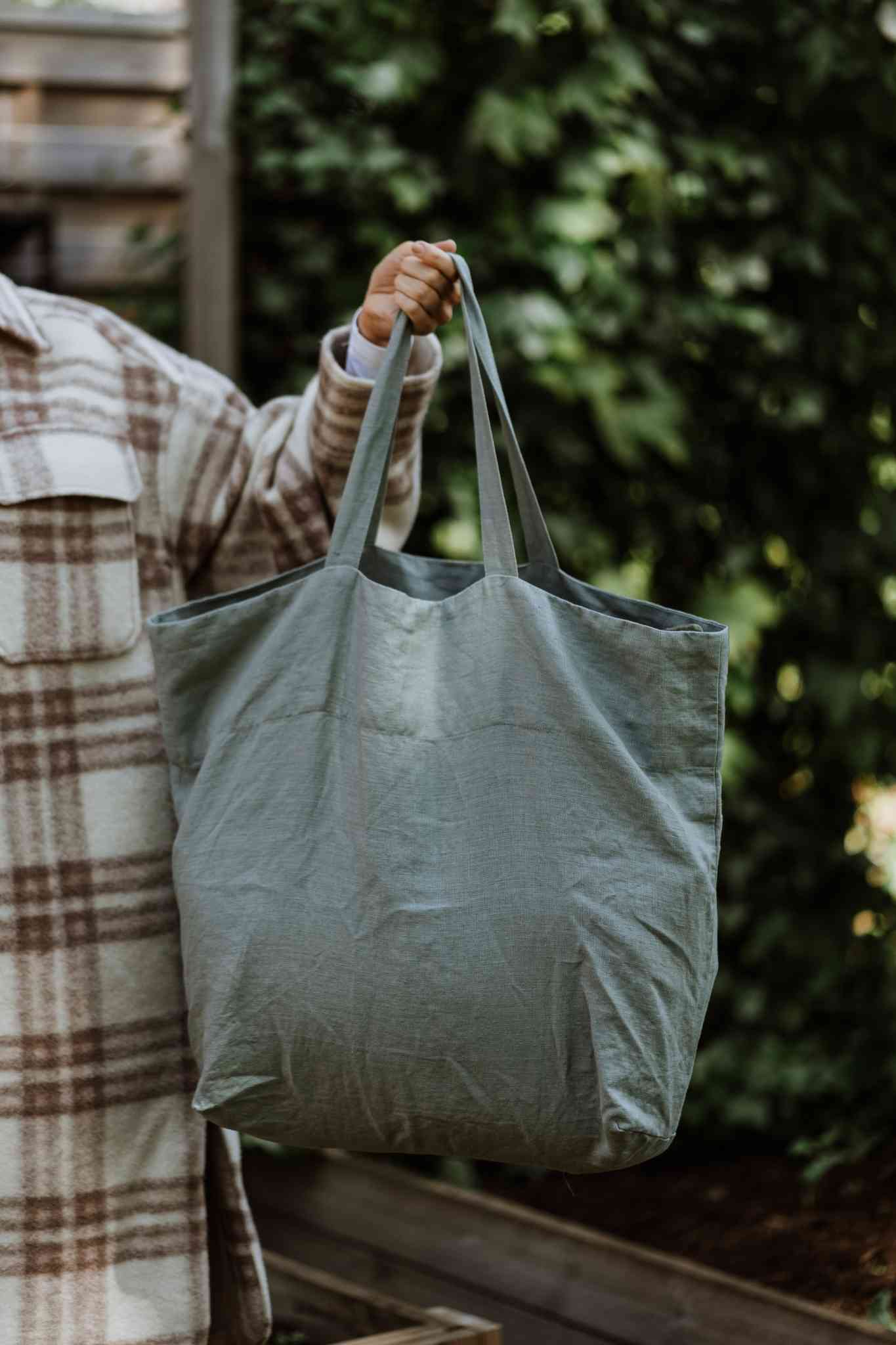 Large Linen Tote Bag - by OMOM