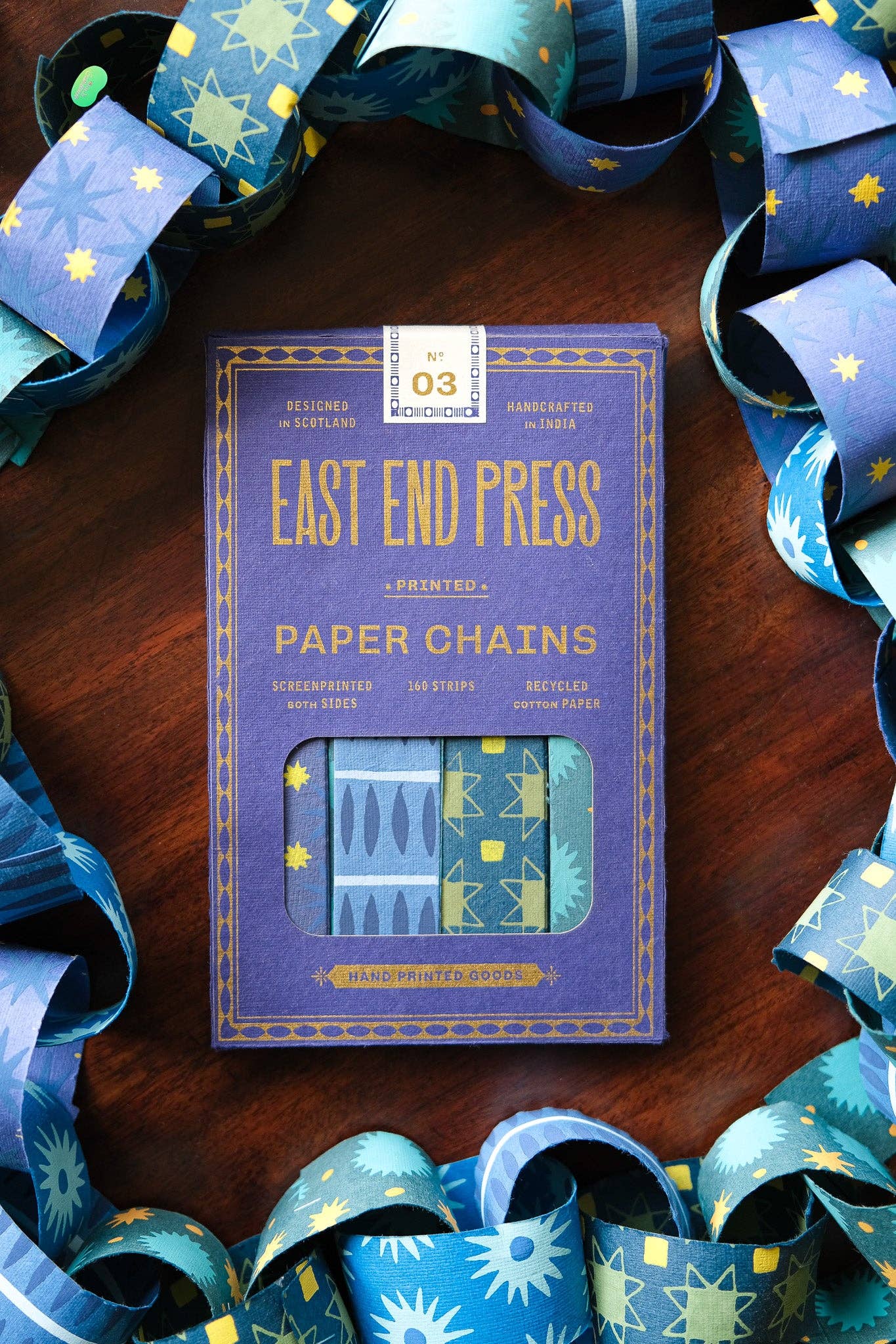 Blue and Yellow Paper Chain Kit - by East End Press