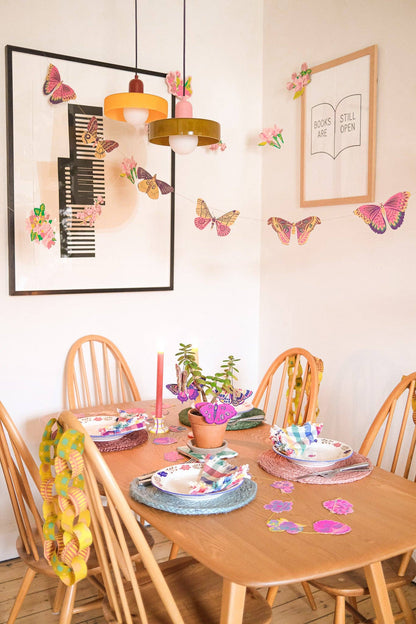 Colourful Butterflies Sewn Garland - by East End Press