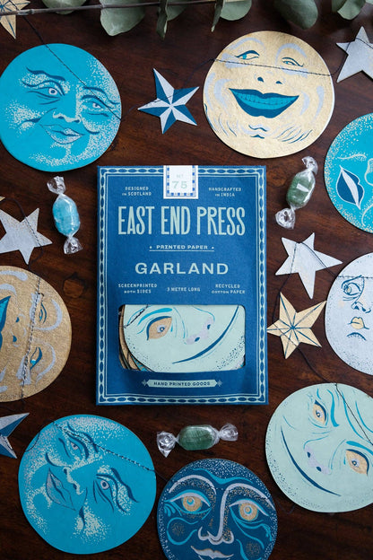 Man on the Moon Sewn Garland - by East End Press