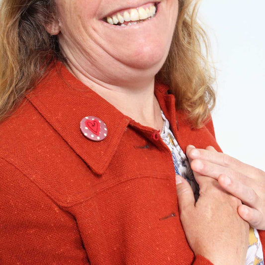 Handmade Heart Badge – “You Have My Heart - by Poppy Treffry