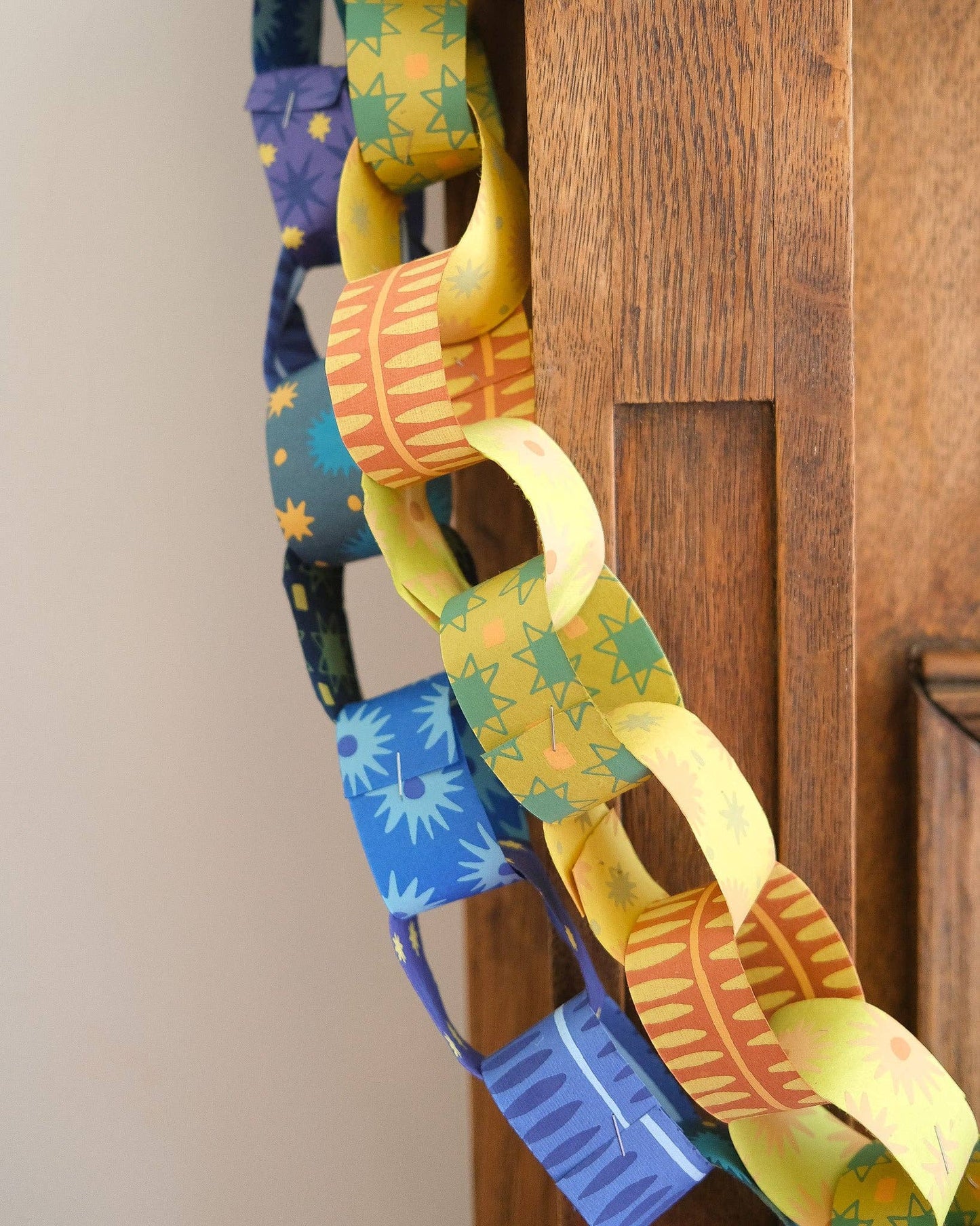 Blue and Yellow Paper Chain Kit - by East End Press