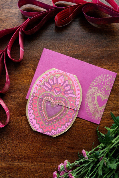 Heart of Feathers Greeting Card - by East End Press