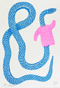 'Semi Snaked' A4 Riso Print - by Strangford