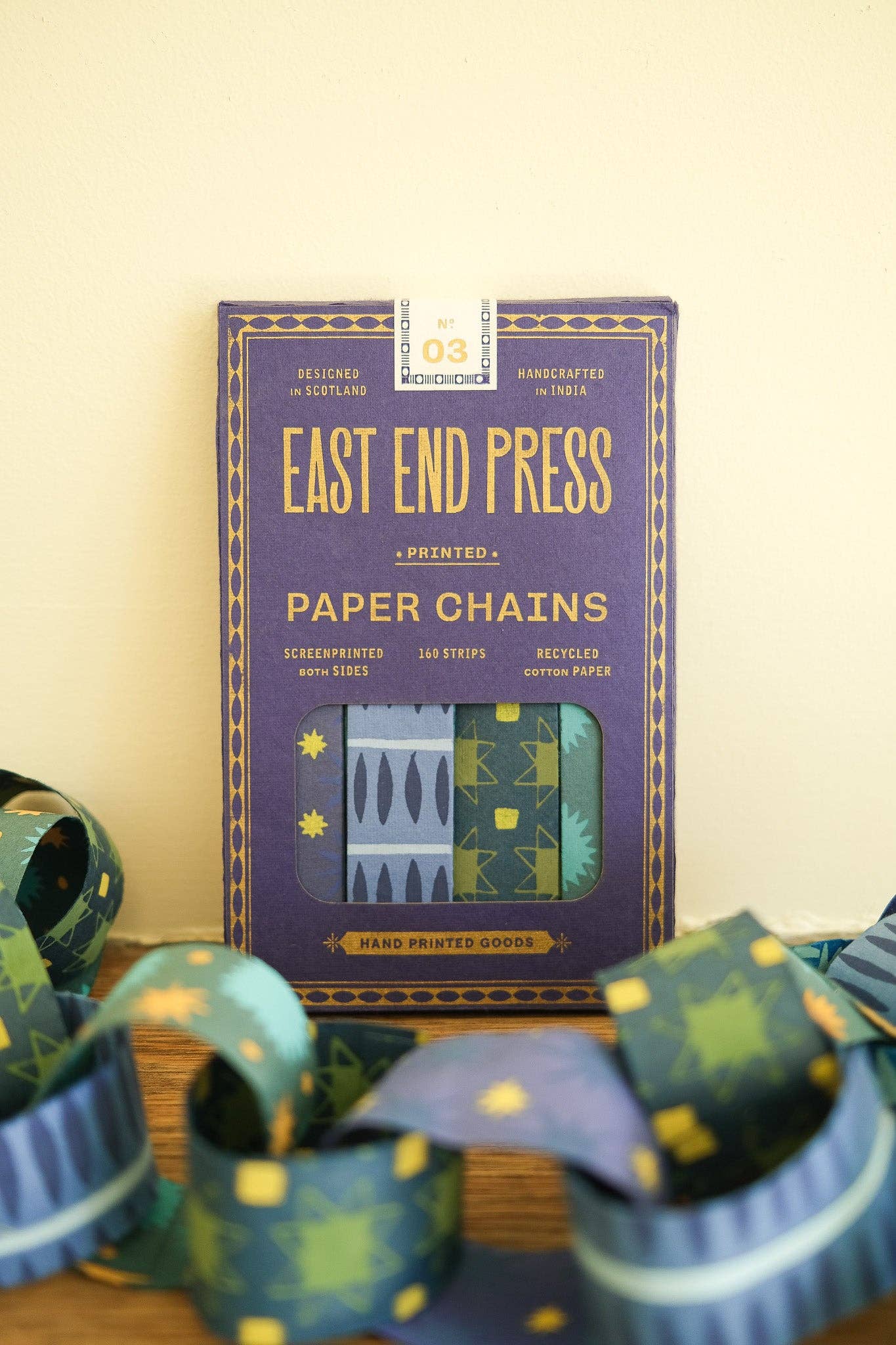 Blue and Yellow Paper Chain Kit - by East End Press