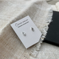 Leaf Hammered Stud Earrings - Silver by Outline Jewellery